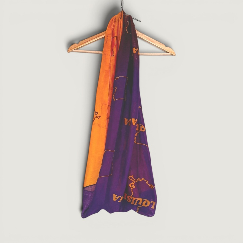 Women's Infinity Scarf for Louisiana State University LSU Tigers Yellow Purple
